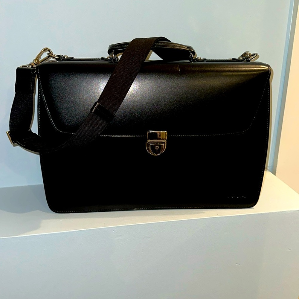 Jack Georges Italian Leather briefcase or laptop bag. Unisex